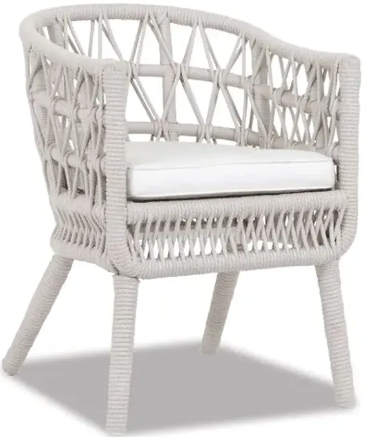 Farah Outdoor Dining Chair - Flax Rope - Ivory