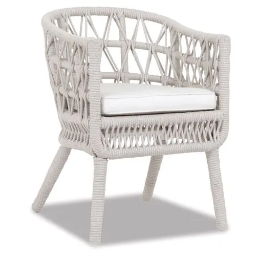 Farah Outdoor Dining Chair - Flax Rope - Ivory