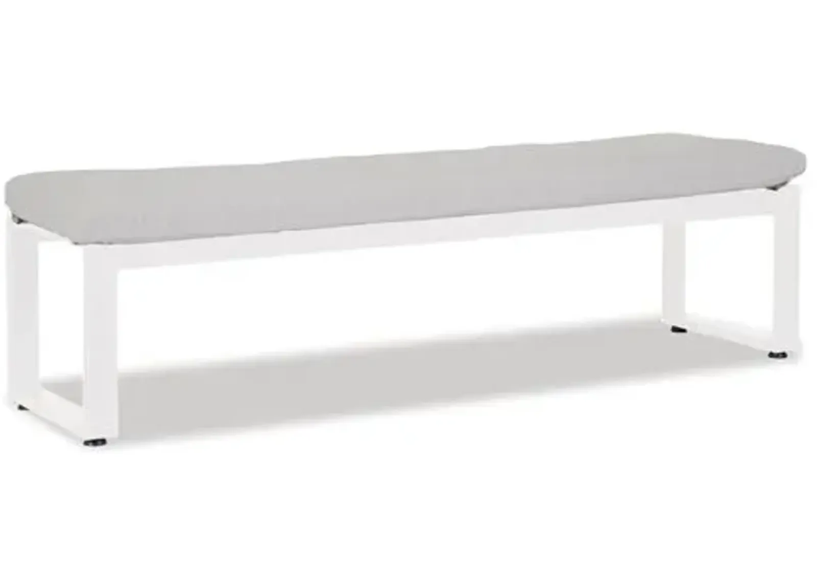 Harlyn Outdoor Dining Bench - Frost - Gray