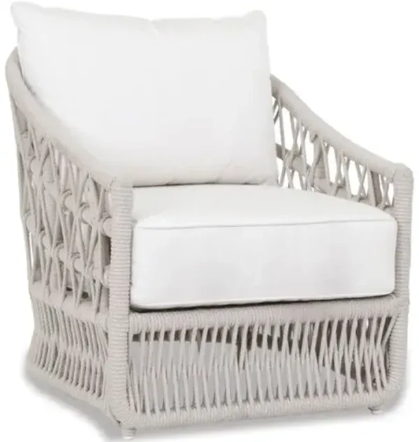 Farah Outdoor Aluminum/Rope Rope Club Chair