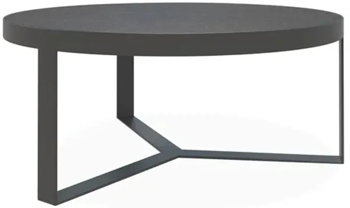 Contemporary 38" Outdoor Coffee Table - Slate - Gray