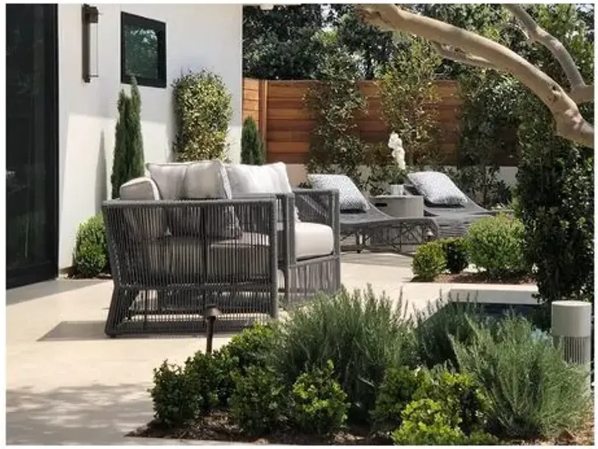 Amira Outdoor Aluminum/Rope Club Chair