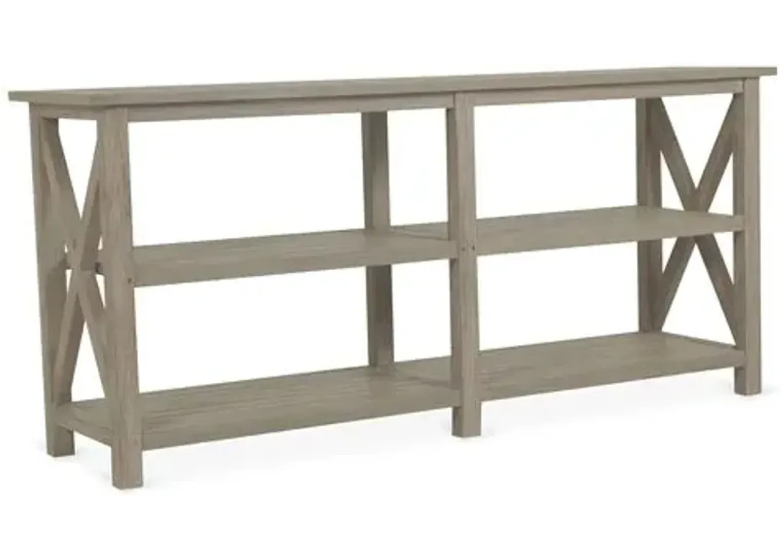 Coastal Teak Outdoor Console - Tan - Brown