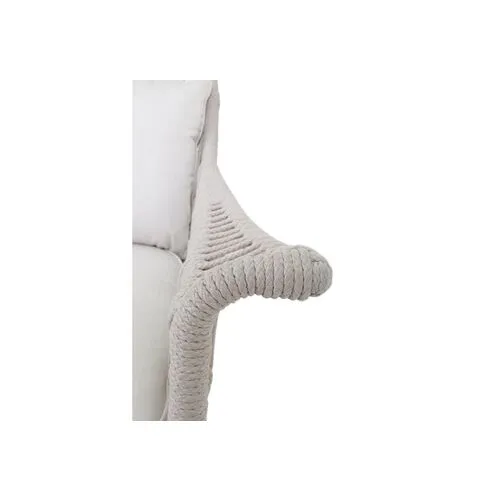 Farah Outdoor Wing Chair - Flax Rope - Ivory