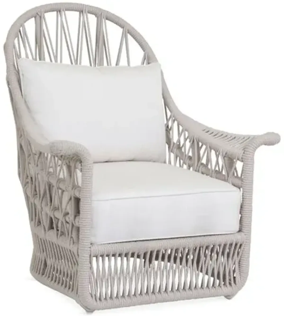 Farah Outdoor Wing Chair - Flax Rope - Ivory