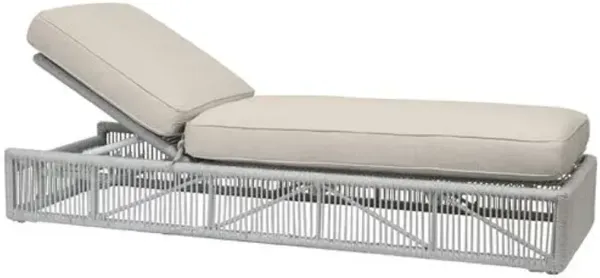 Dola Outdoor Aluminum/Rope Adjustable Chaise - Gray - Comfortable, Sturdy, Stylish