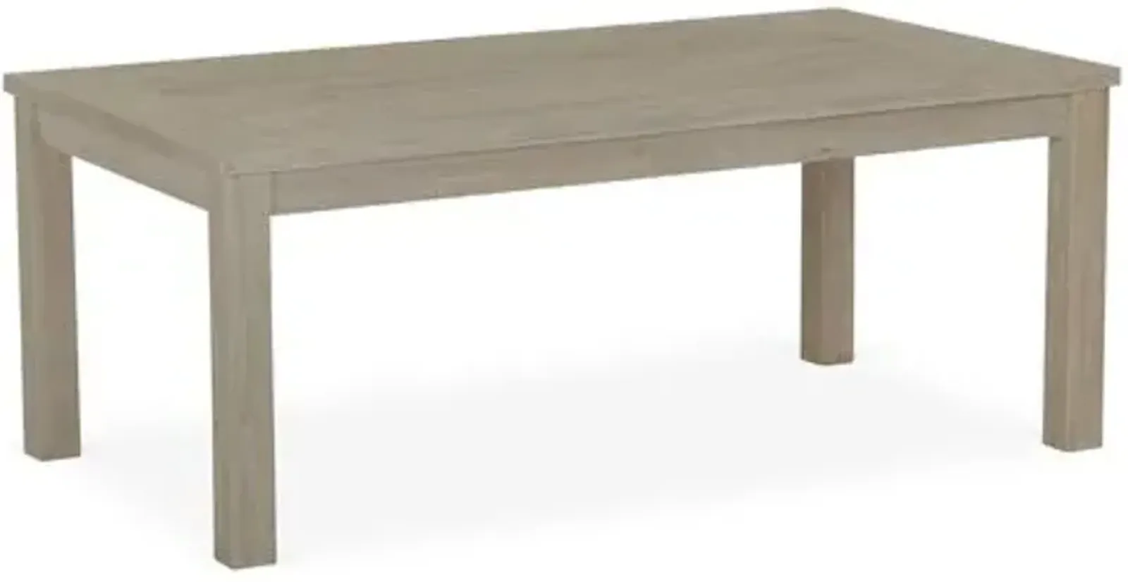 Coastal Teak Outdoor Coffee Table - Tan - Brown