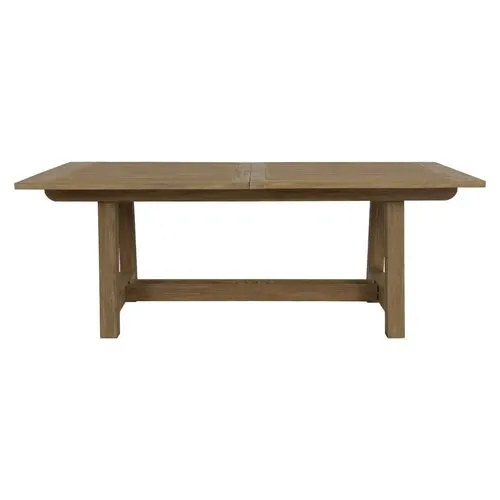 Coastal Teak Extension Outdoor Dining Table - Tan