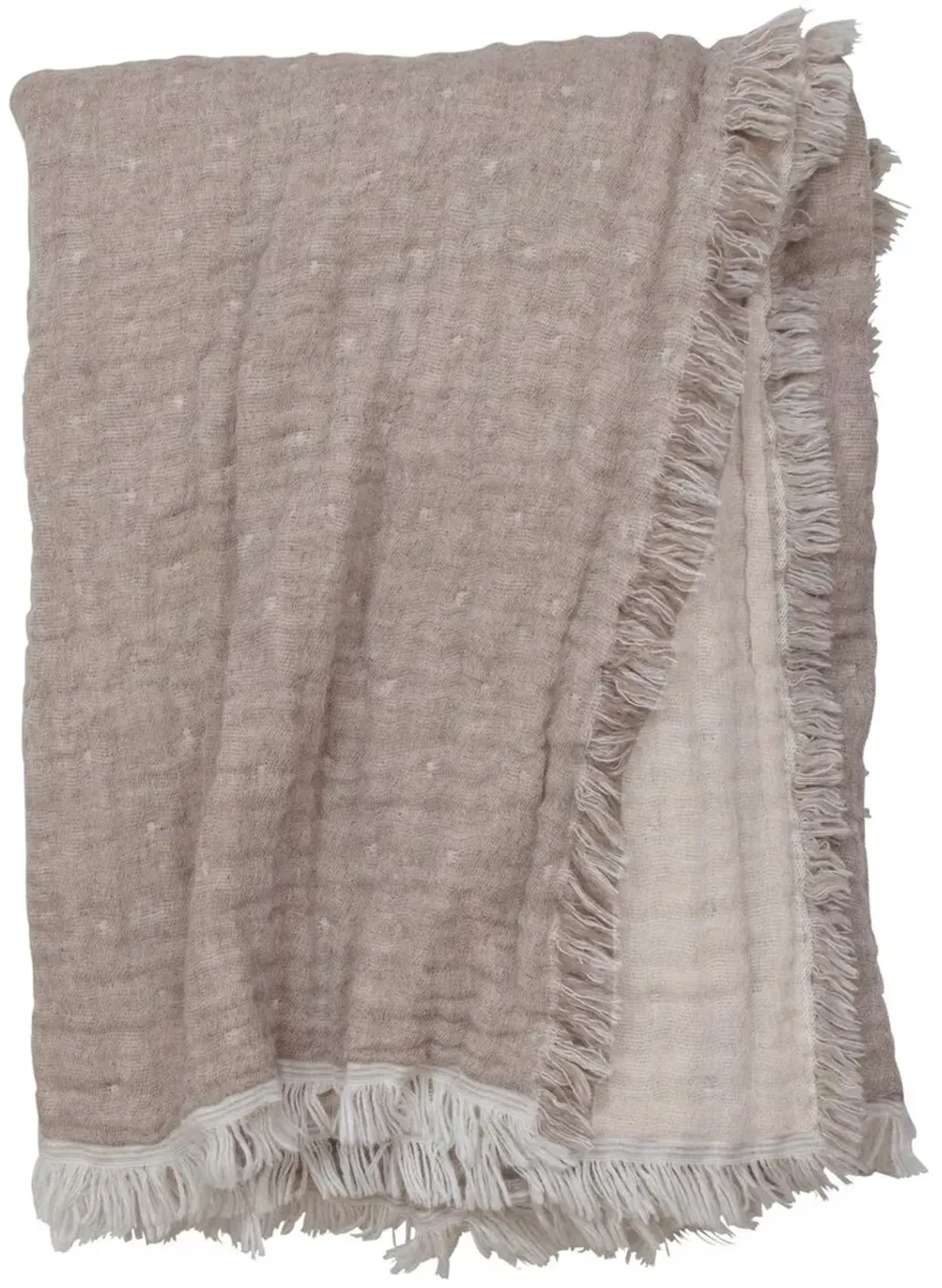Cozi Throw, Taupe/Natural