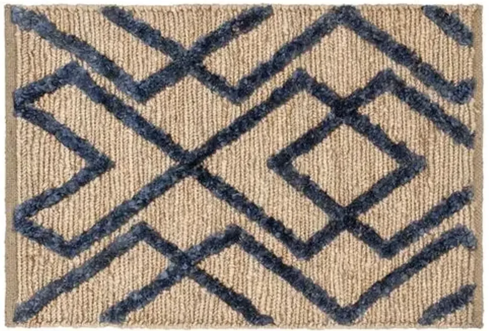 Dash & Albert - Marco Jute Rug - Blue - Blue