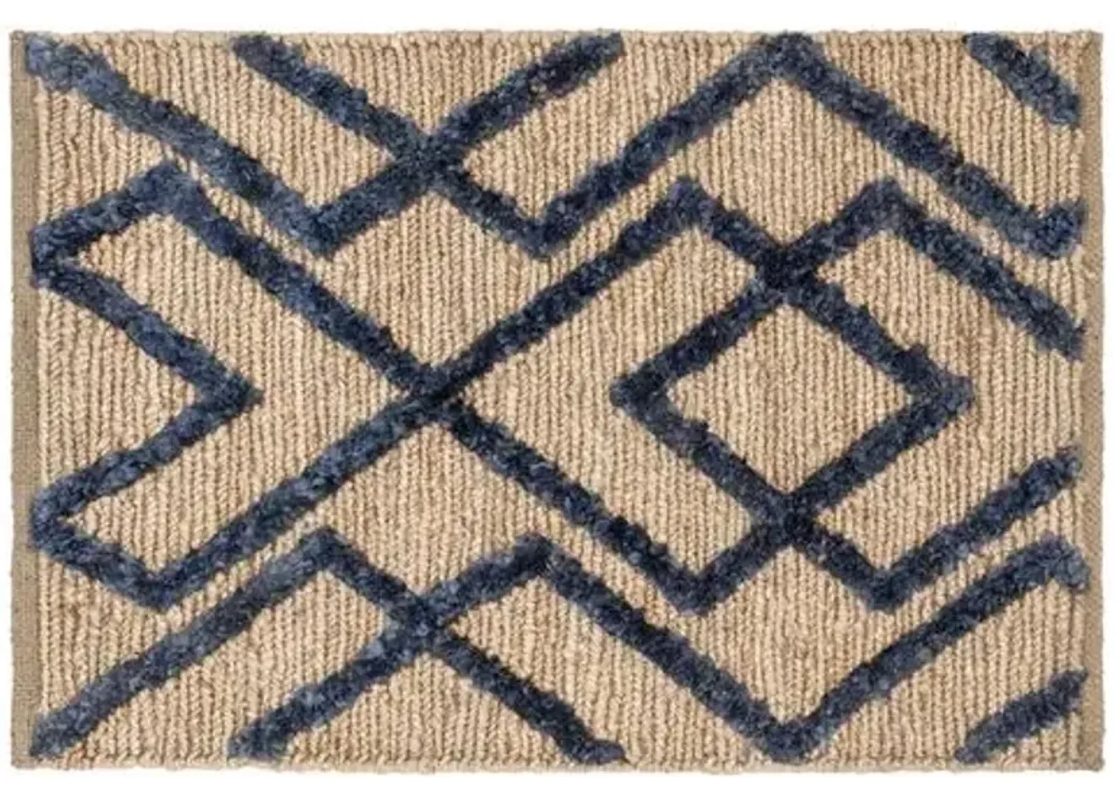 Dash & Albert - Marco Jute Rug - Blue - Blue