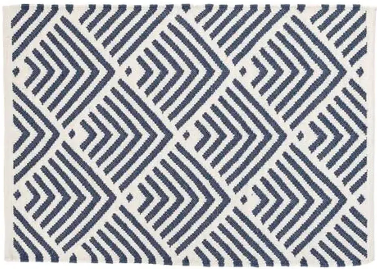 Dash & Albert - Cleo Indoor/Outdoor Rug - Blue - Blue