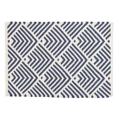 Dash & Albert - Cleo Indoor/Outdoor Rug - Blue - Blue