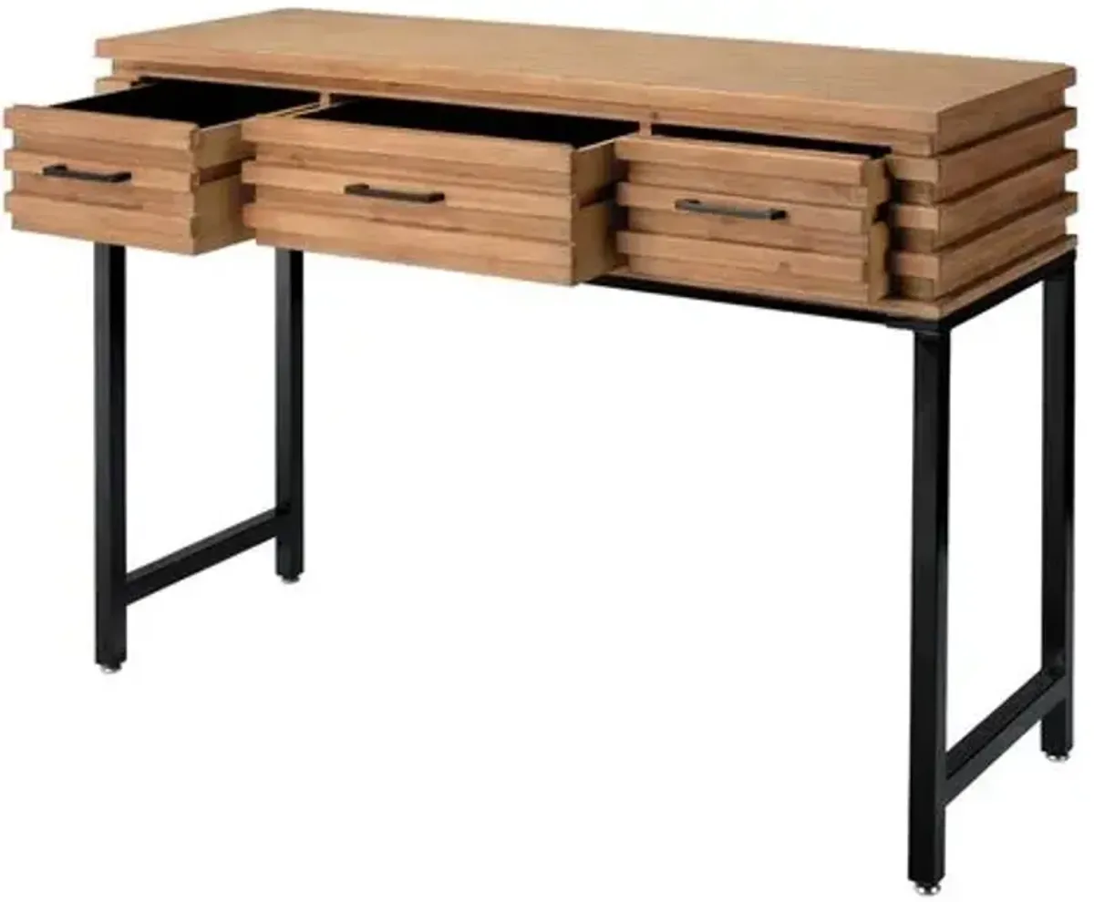 Jason 3-Drawer Console - Natural - Brown