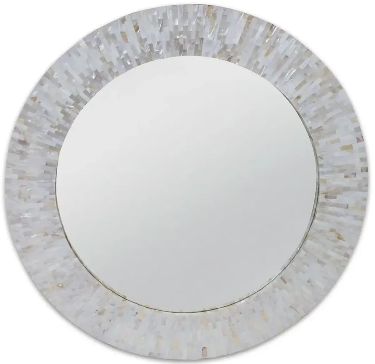 Chantal Round Mirror, Mother-Of-Pearl