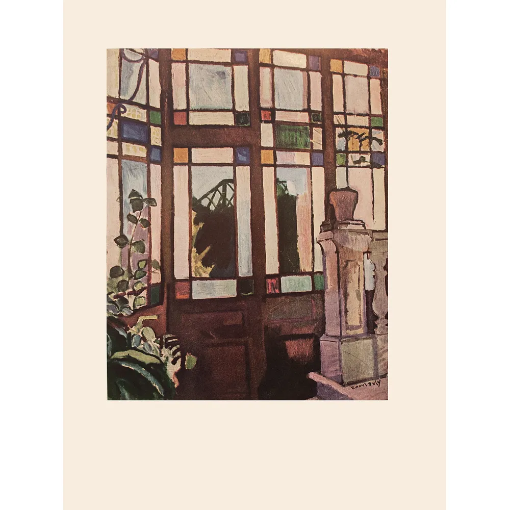 1950s Dufy - Window With Colored Panes - Brown