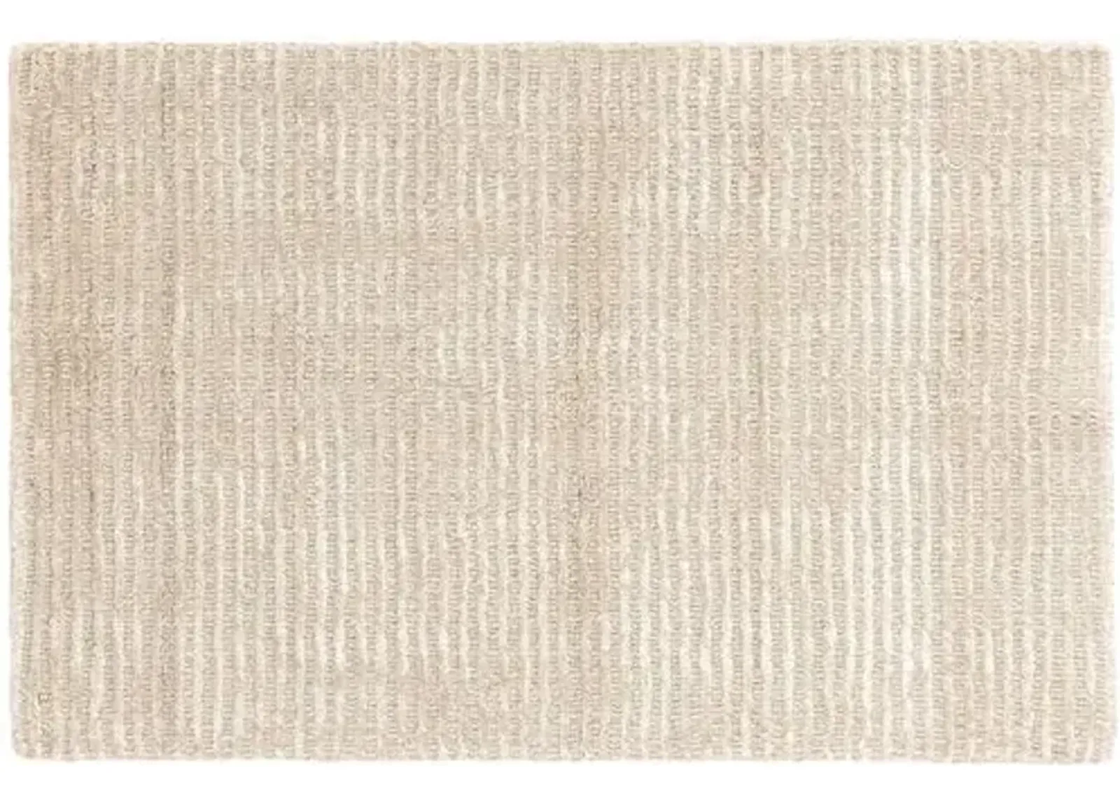 Cut Stripe Hand-Knotted Rug - DASH & ALBERT - Ivory - Ivory