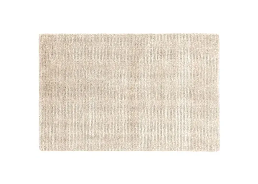 Cut Stripe Hand-Knotted Rug - DASH & ALBERT - Ivory - Ivory