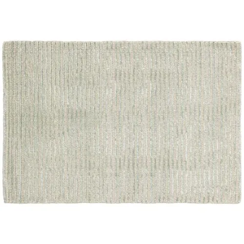 Cut Stripe Hand-Knotted Rug - DASH & ALBERT - Blue - Blue