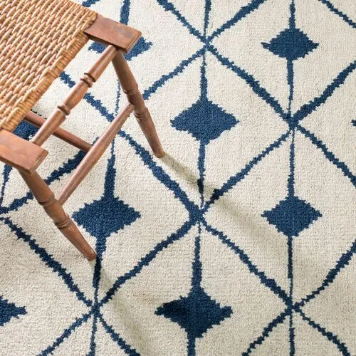 Kenitra Hand-Knotted Rug - DASH & ALBERT - Blue - Blue