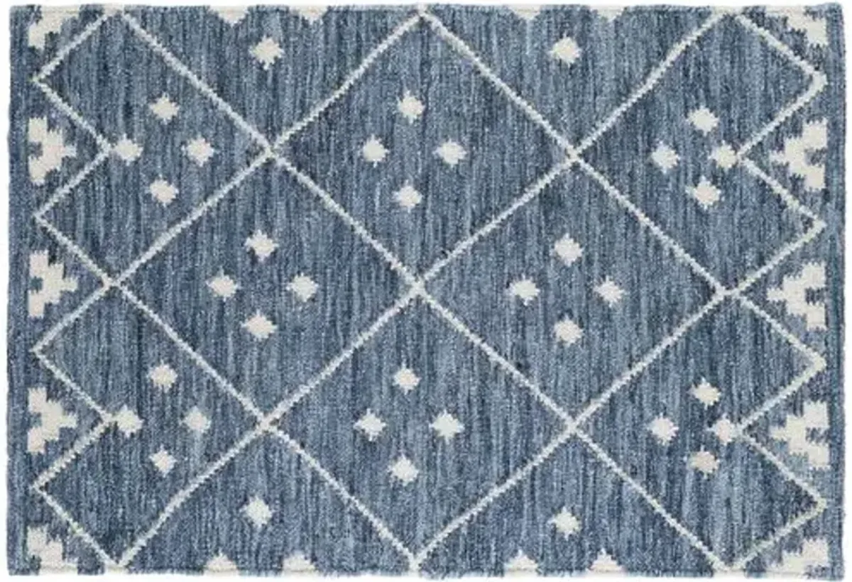 Kota Flat-Weave Rug - DASH & ALBERT - Blue - Blue