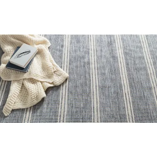 Malta Flat-Weave Rug - DASH & ALBERT - Blue - Blue