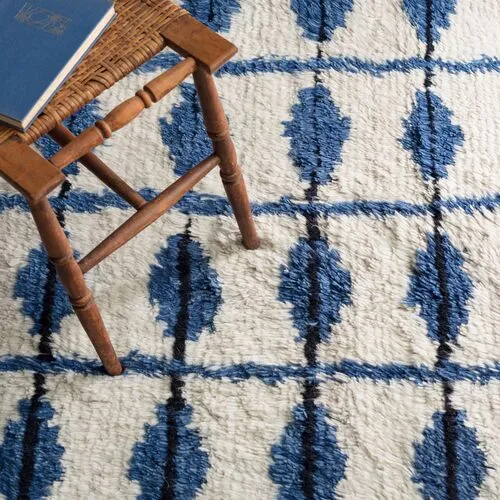 Noma Hand-Knotted Rug - DASH & ALBERT - Blue - Blue