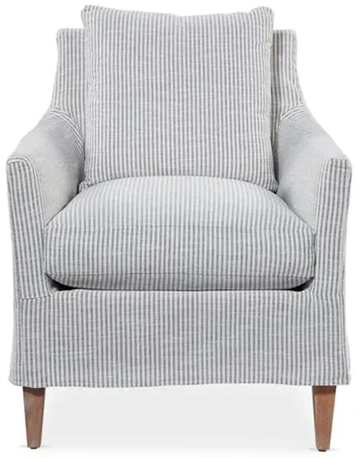 Ines Slipcover Chair - Handcrafted - Gray