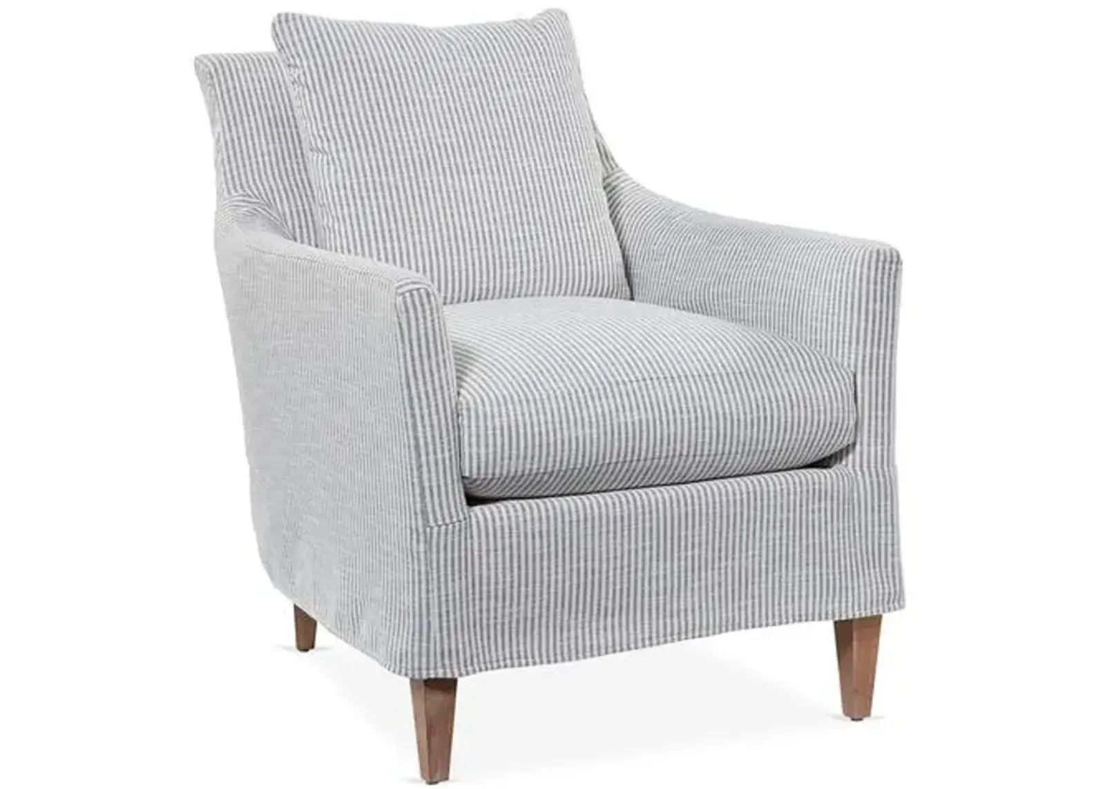 Ines Slipcover Chair - Handcrafted - Gray