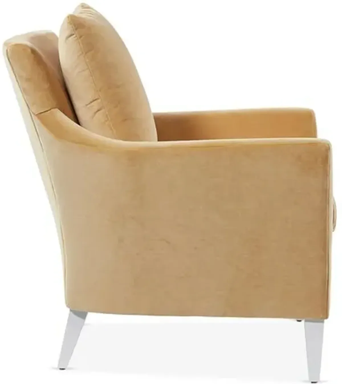 Ines Velvet Accent Chair - Gold, Comfortable, Durable, Velvet Upholstery