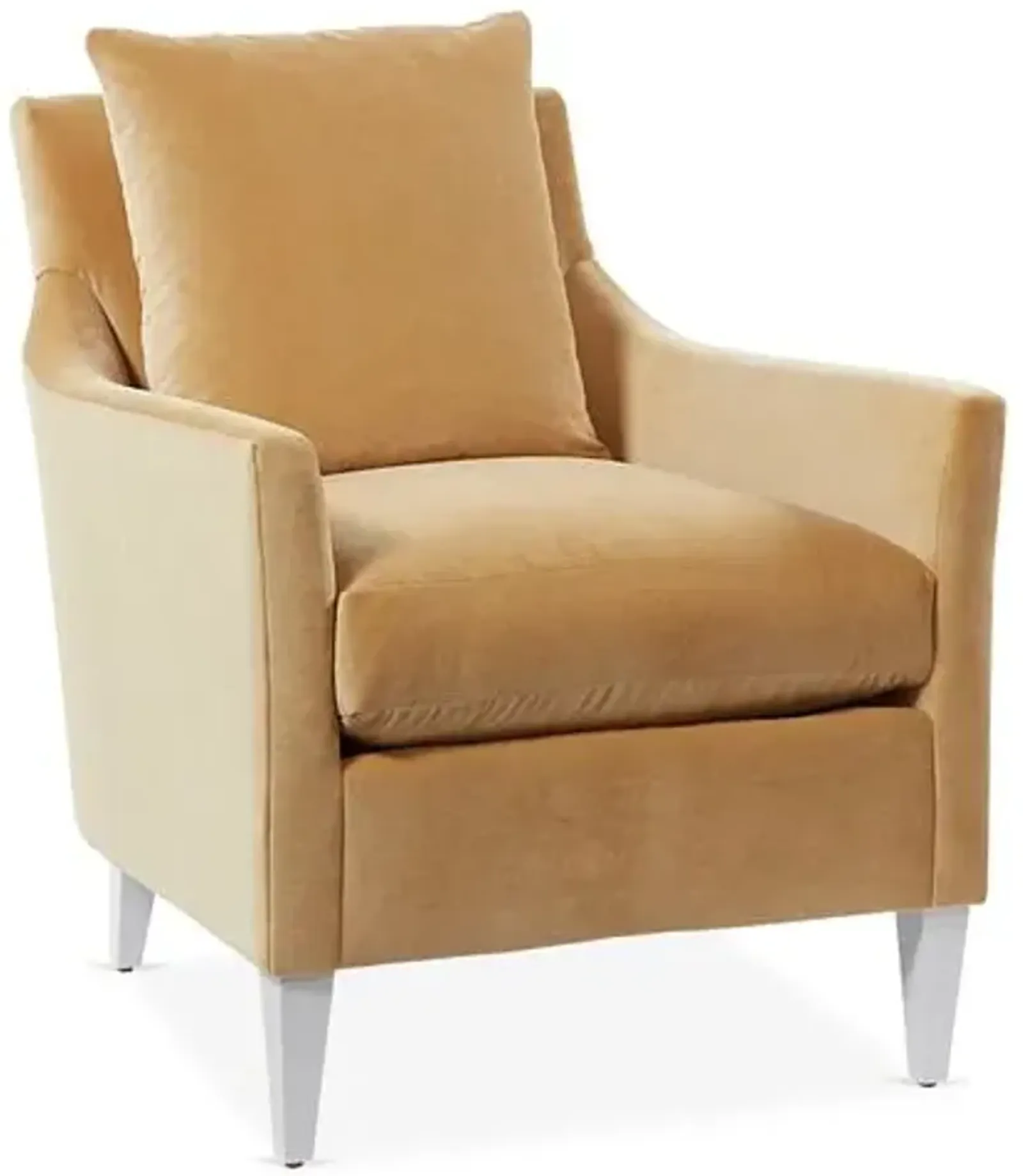 Ines Velvet Accent Chair - Gold, Comfortable, Durable, Velvet Upholstery