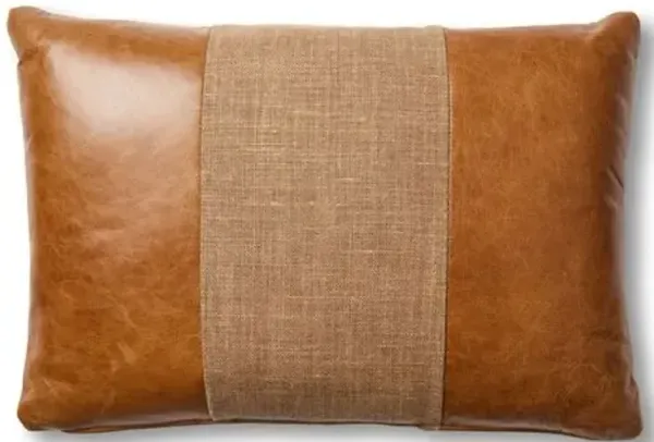 Abby 15x23 Lumbar Pillow - Brown Leather