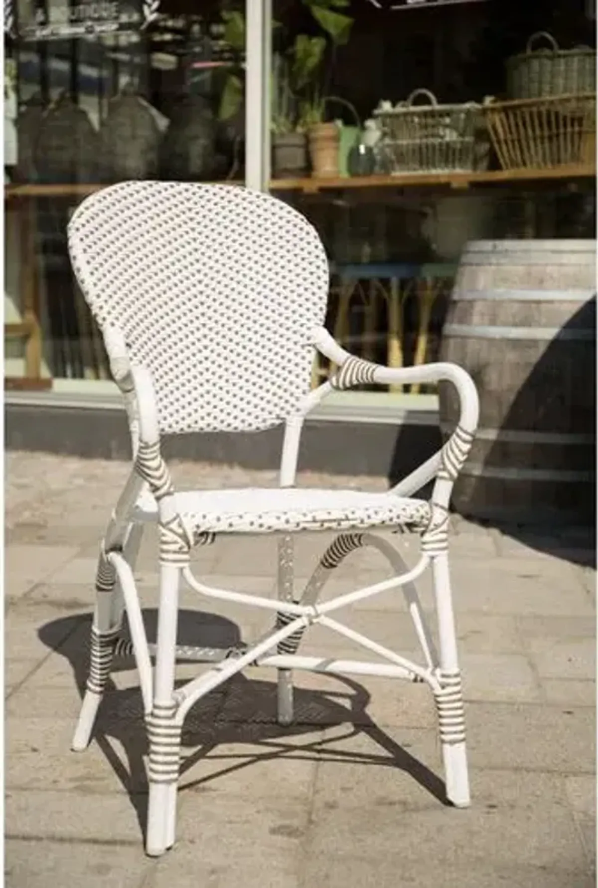 Isabell Outdoor Armchair - White/Cappuccino - Sika Design