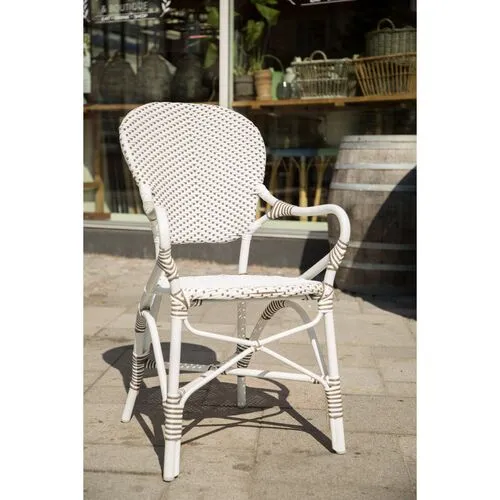 Isabell Outdoor Armchair - White/Cappuccino - Sika Design