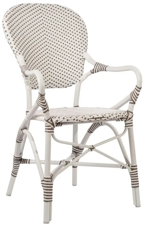 Isabell Outdoor Armchair, White/Cappuccino