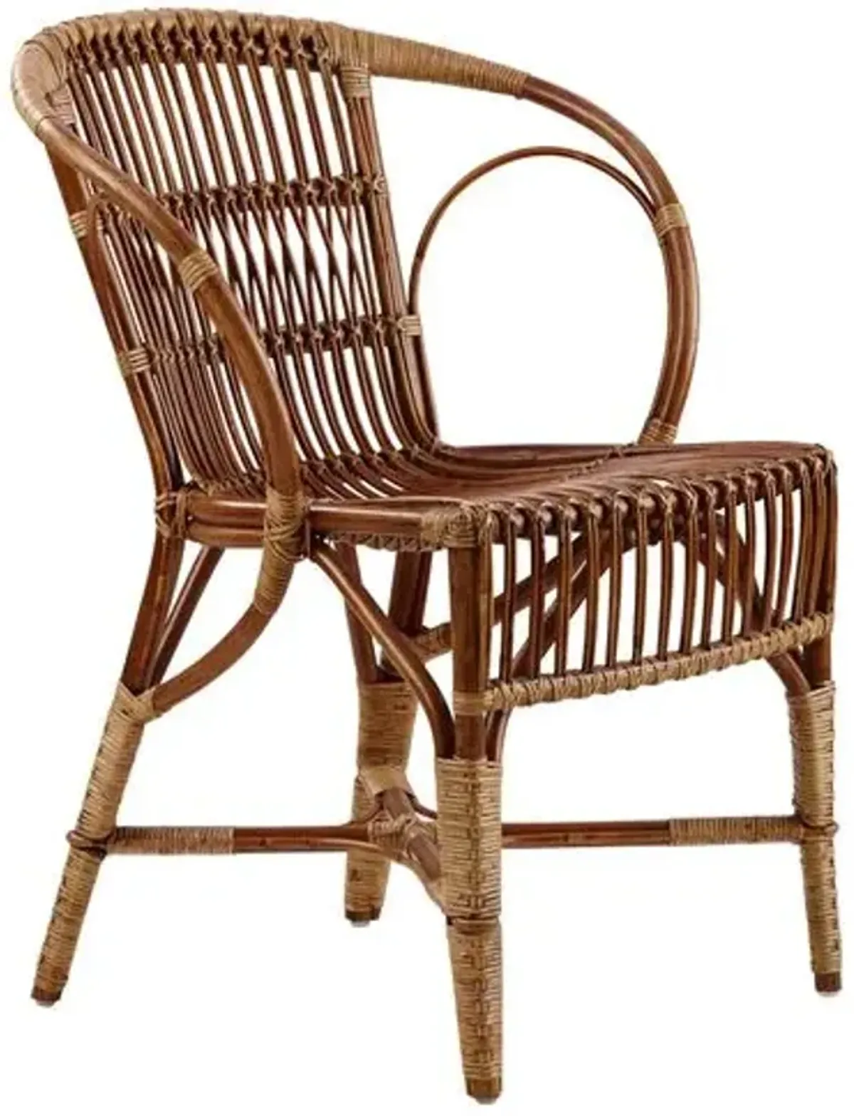 Wengler Rattan Chair - Polished Antique Brown - Sika Design