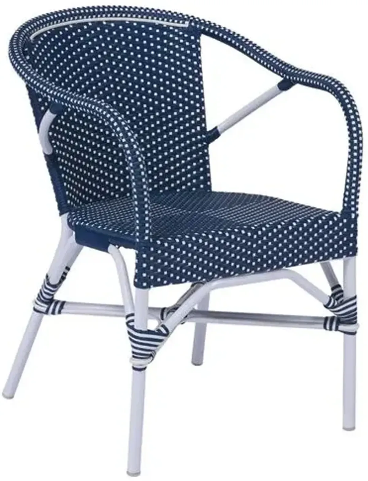 Madeleine Outdoor Dining Chair - Navy/White - Sika Design - Blue