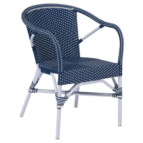 Madeleine Outdoor Dining Chair - Navy/White - Sika Design - Blue
