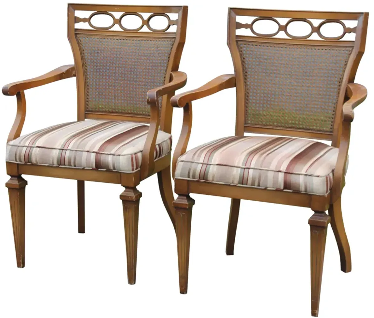 Set of 2 Neoclassical Style Armchairs - Something Vintage - Brown