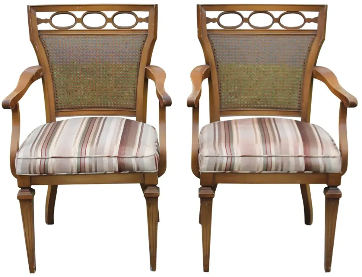 Set of 2 Neoclassical Style Armchairs - Something Vintage - Brown