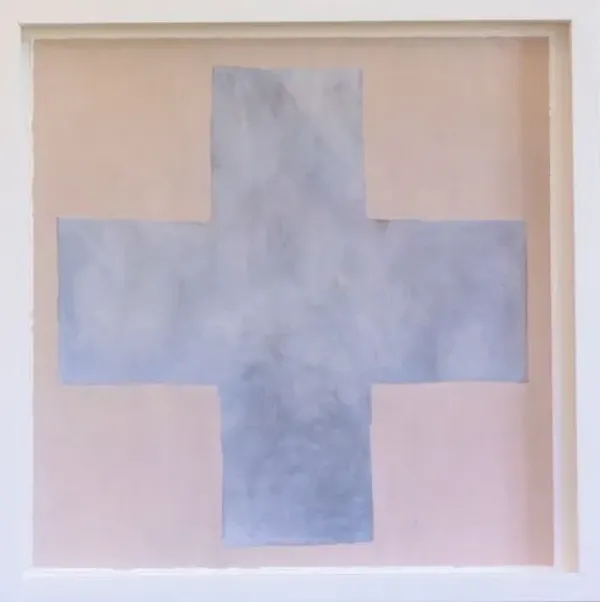 Dawn Wolfe - Cloudy Grey Intagilo Cross - Dawn Wolfe Design - White