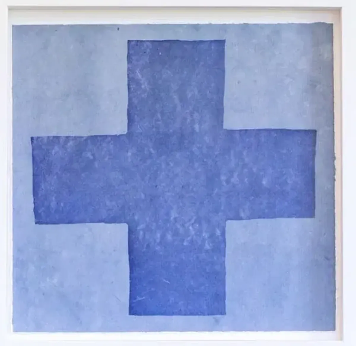 Dawn Wolfe - Medium Blue Intagilo Cross - Dawn Wolfe Design - White