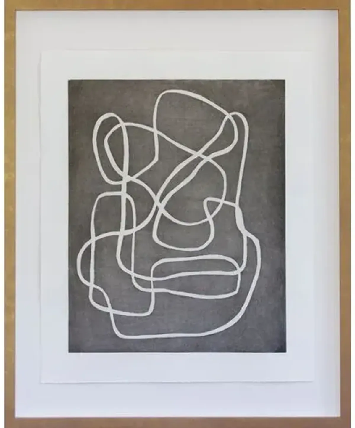Dawn Wolfe - Dark Gray String Abstract - Dawn Wolfe Design