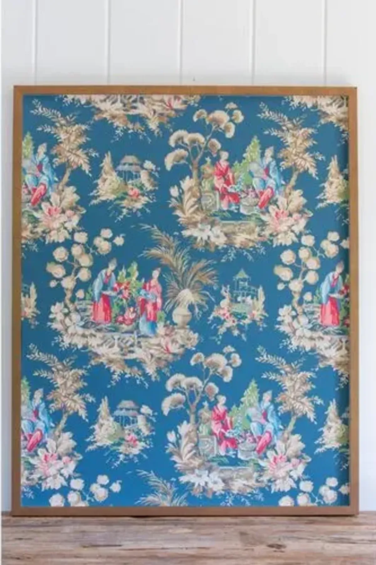 Dawn Wolfe - Teal Chinoiserie Wallpaper - Dawn Wolfe Design - Brown - Ready To Hang