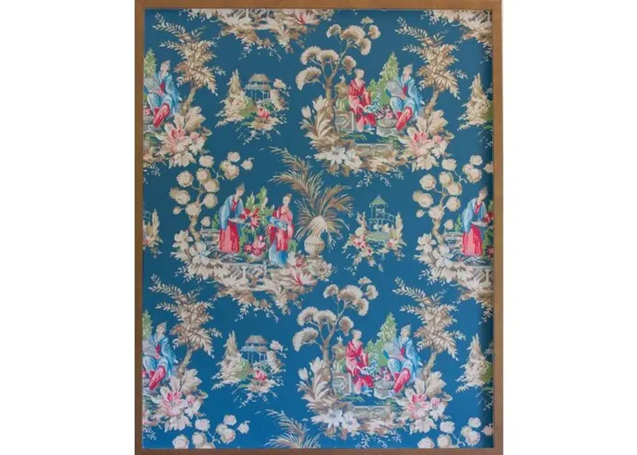 Dawn Wolfe - Teal Chinoiserie Wallpaper - Dawn Wolfe Design - Brown - Ready To Hang