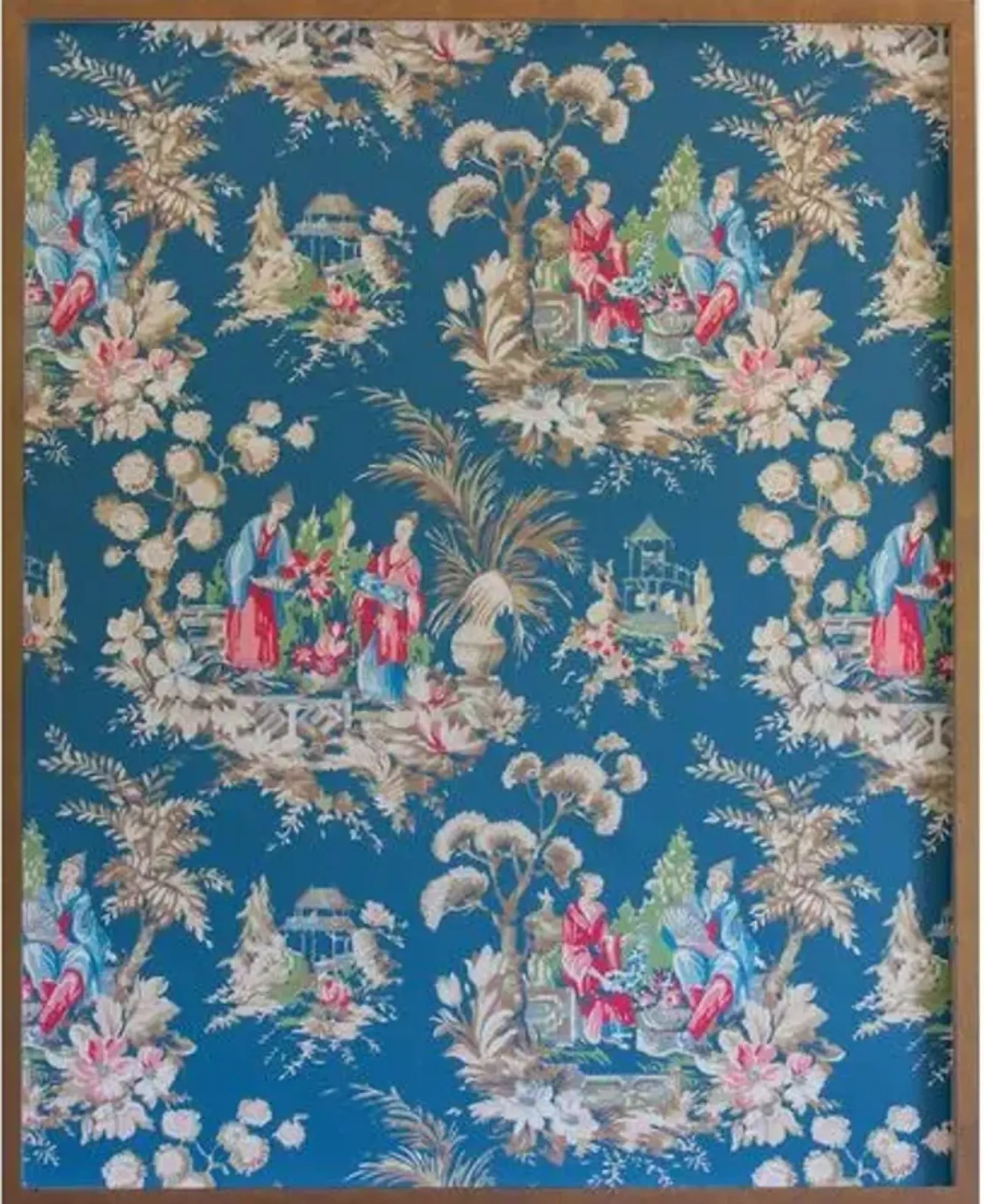 Dawn Wolfe - Teal Chinoiserie Wallpaper - Dawn Wolfe Design - Brown - Ready To Hang