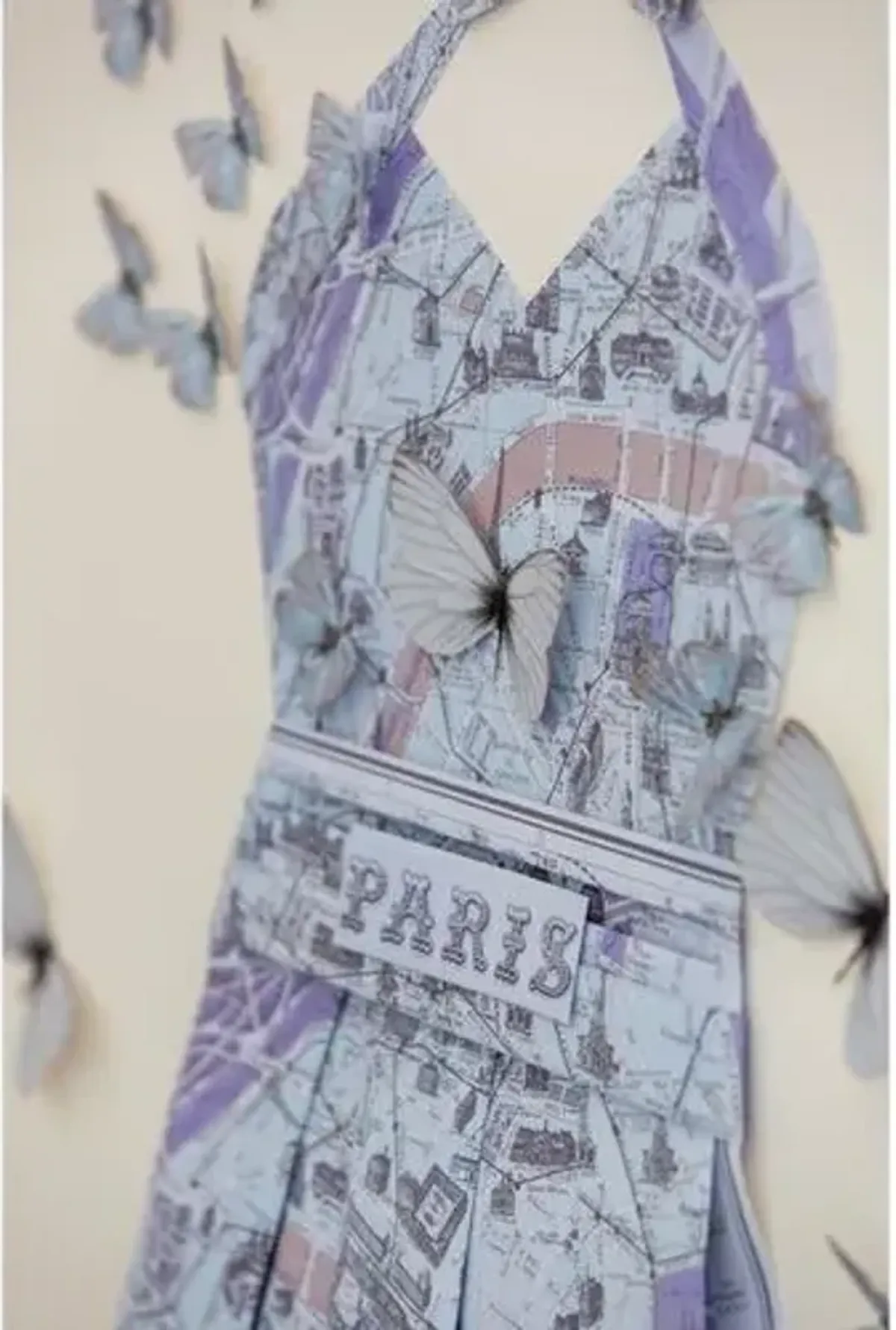 Dawn Wolfe - Paris Lavender Paper Folded Dress - Dawn Wolfe Design - Brown