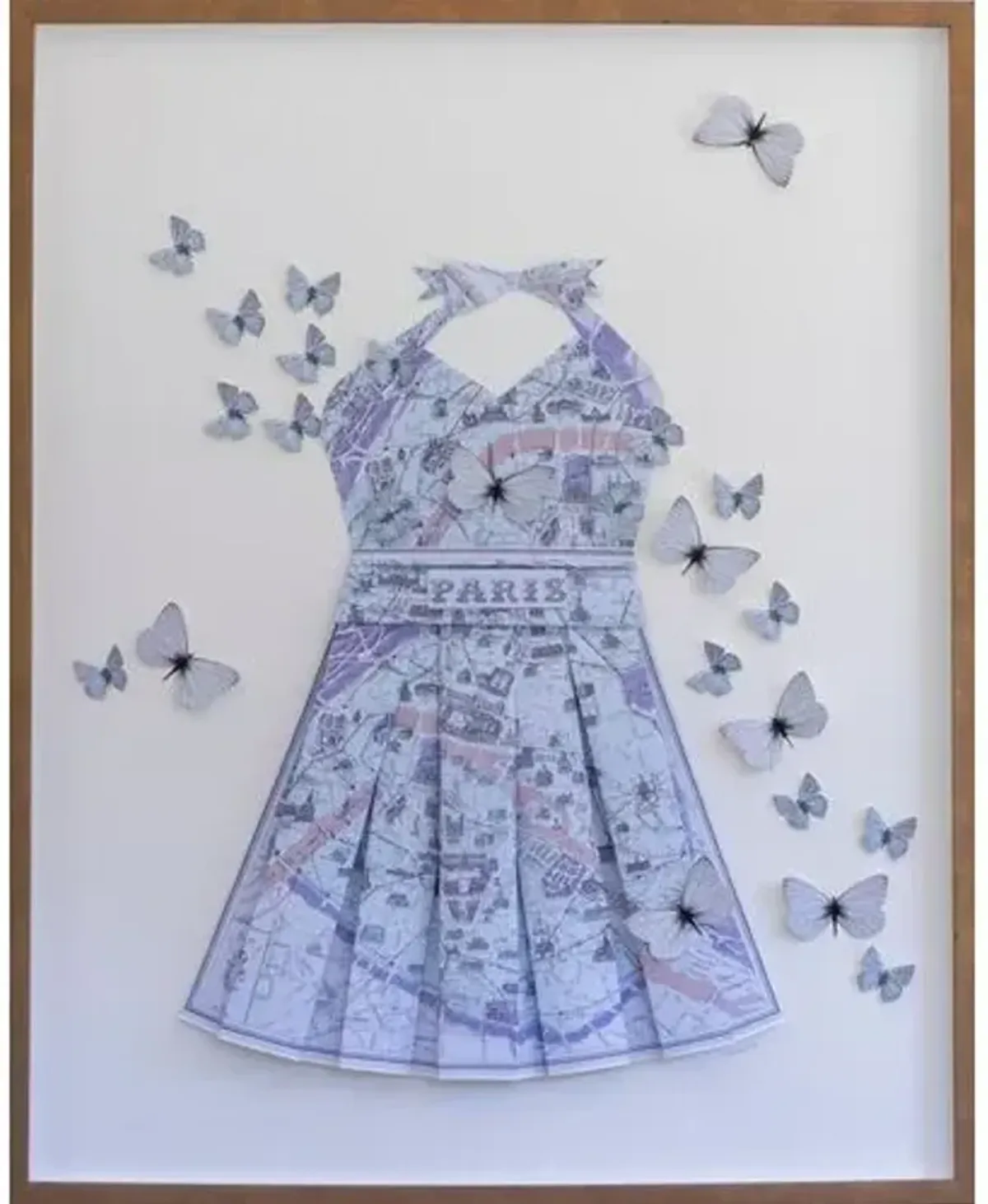 Dawn Wolfe - Paris Lavender Paper Folded Dress - Dawn Wolfe Design - Brown