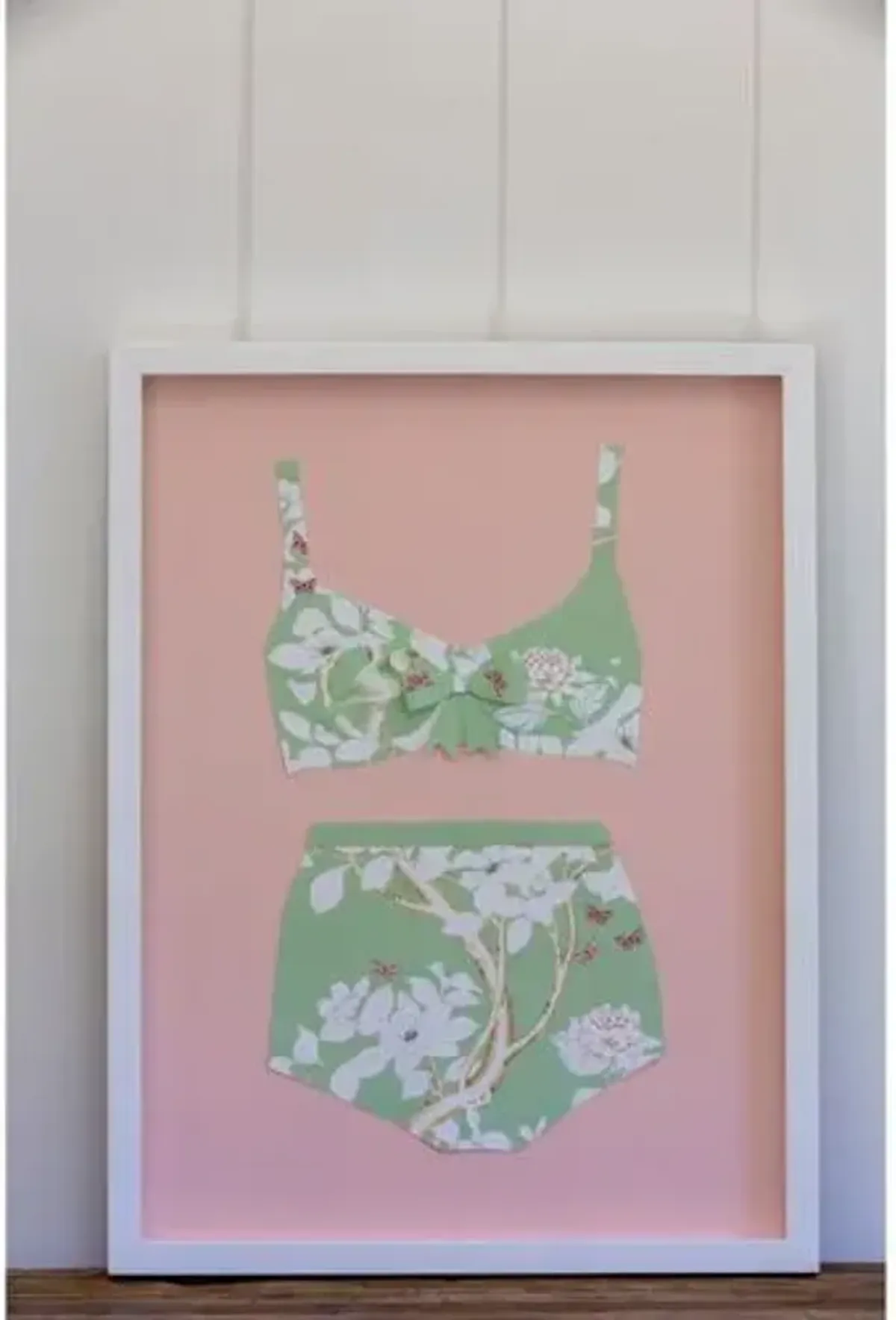 Dawn Wolfe - Pink & Green Chinoiserie Bikini - Dawn Wolfe Design - White