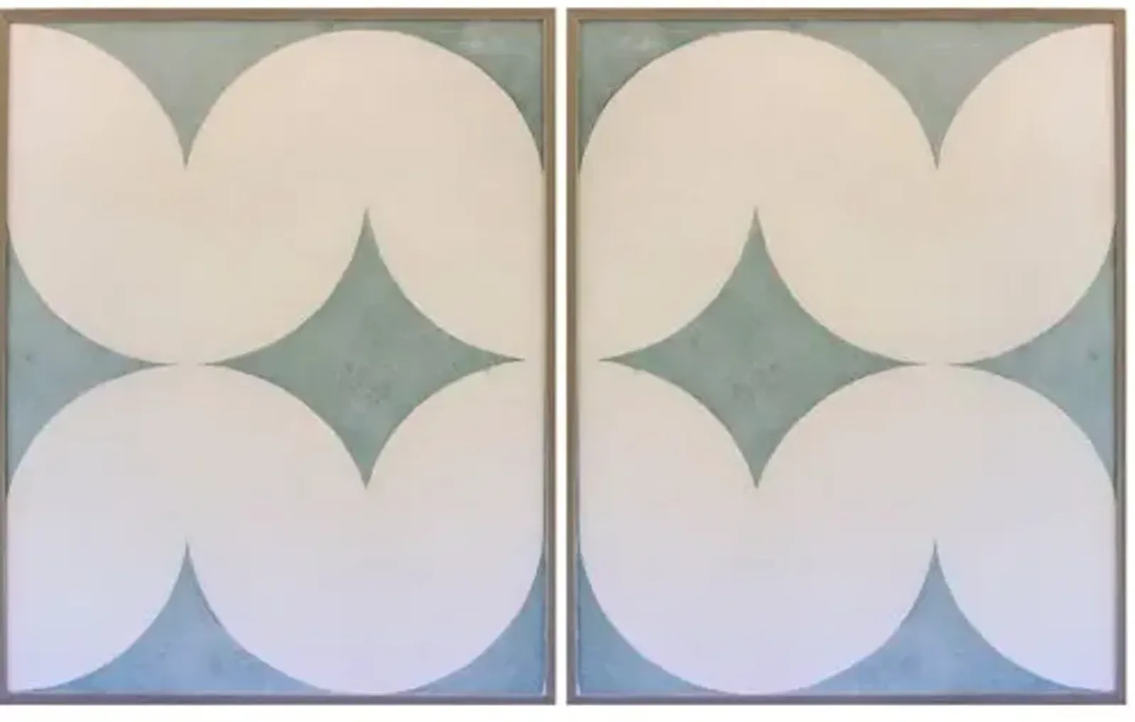 Dawn Wolfe - Light Blue Wave Abstract Diptych - Dawn Wolfe Design